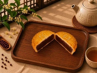 Mooncake Bil Pejst tal-Fażola Aħmar